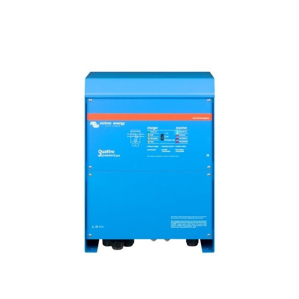 Victron Energy Power Inverter, Pure Sine Wave, 20,000 W Peak, 10,000 W Continuous, 2 Outlets QUA483100100 - main
